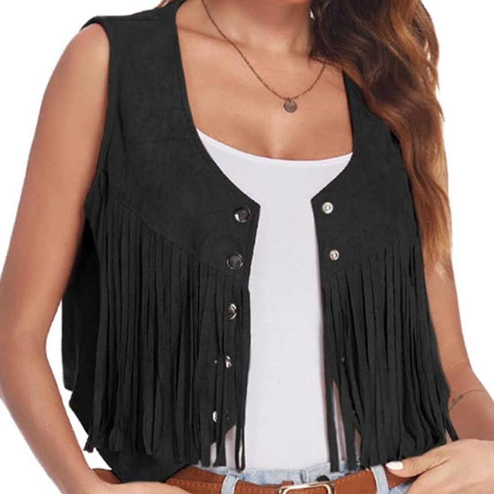 Cowgirl Fringe Vest 🖤